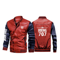 Thumbnail for Boeing 707 & Plane Designed Stylish Leather Bomber Jackets