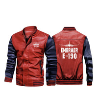 Thumbnail for Embraer E-190 & Plane Designed Stylish Leather Bomber Jackets