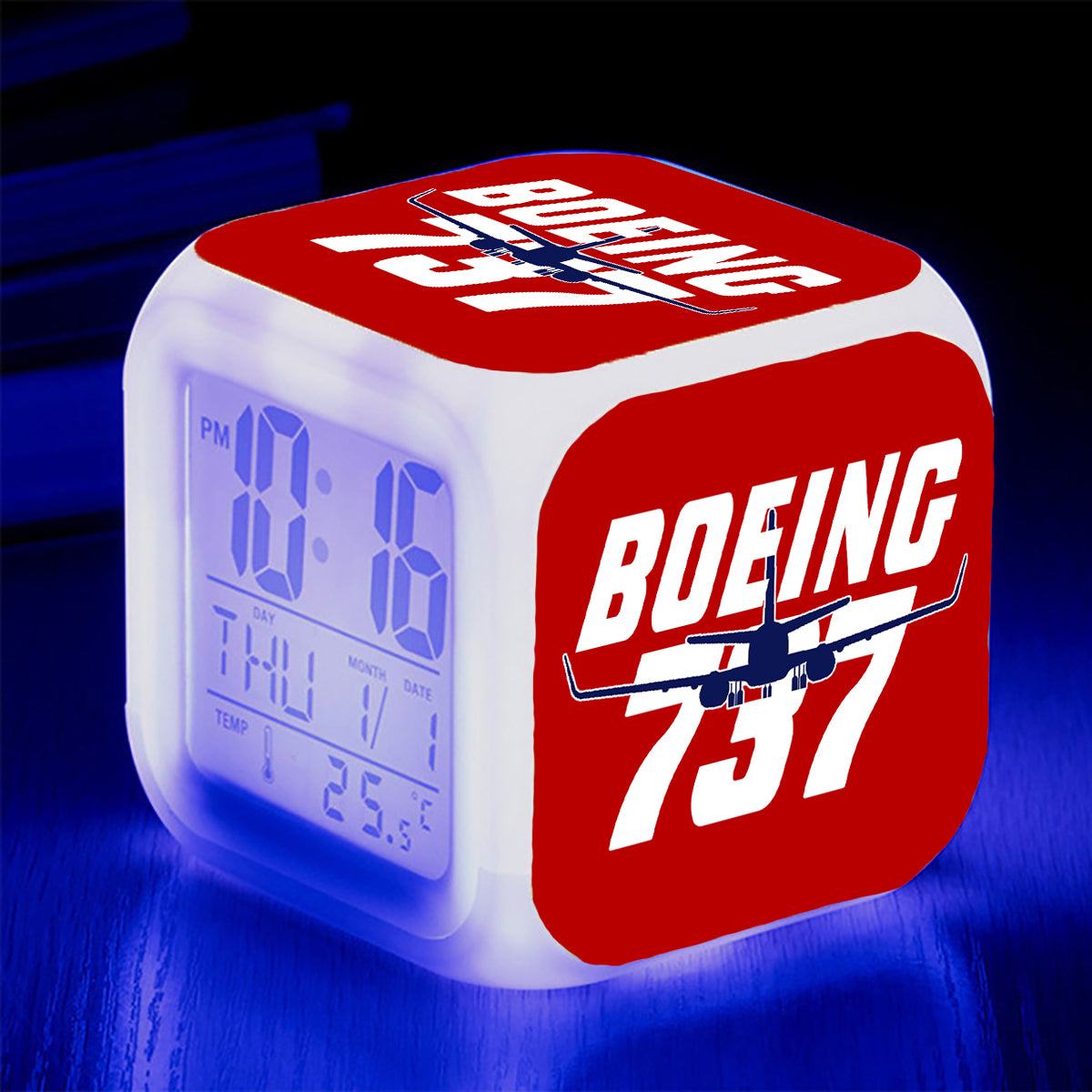 Amazing Boeing 737 Designed "7 Colour" Digital Alarm Clock