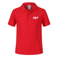 Thumbnail for 787 Flat Text Designed Children Polo T-Shirts