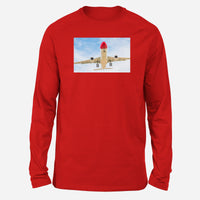 Thumbnail for Beautiful Airbus A330 on Approach Designed Long-Sleeve T-Shirts