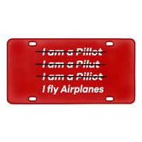 Thumbnail for I Fly Airplanes Designed Metal (License) Plates