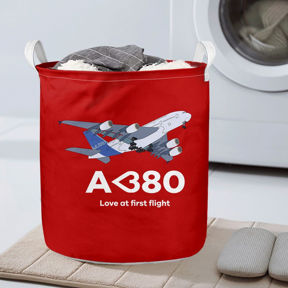 Airbus A380 Love at first flight Designed Laundry Baskets
