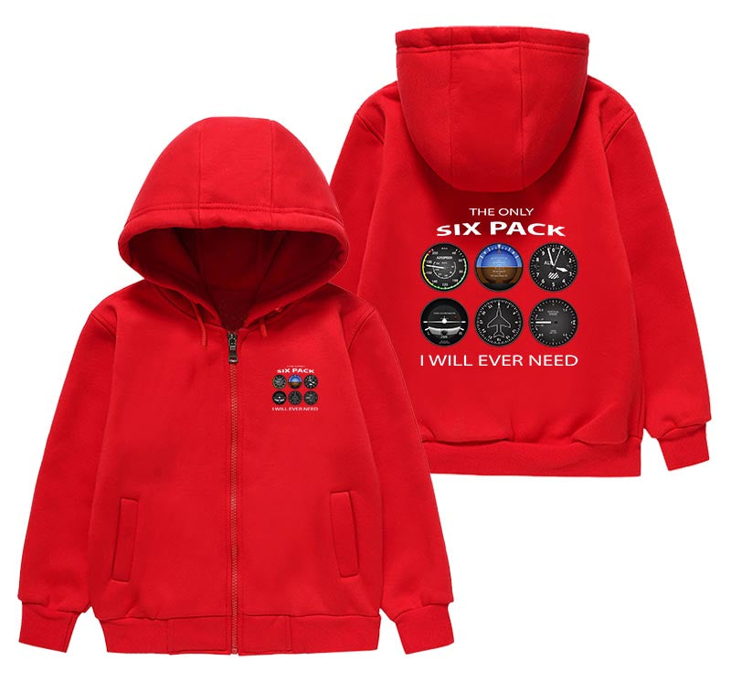 The Only Six Pack I Will Ever Need Designed "CHILDREN" Zipped Hoodies