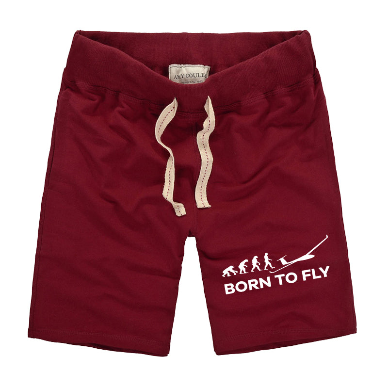 Born To Fly Glider Designed Cotton Shorts