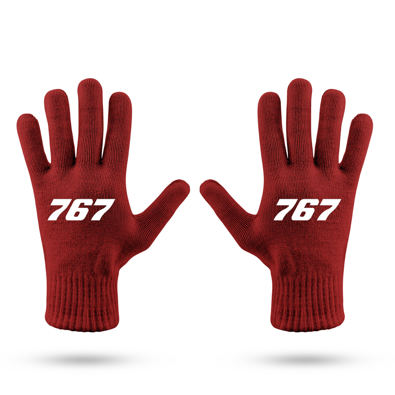 767 Flat Text Designed Gloves