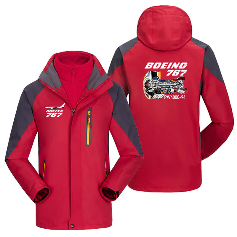 Boeing 767 Engine (PW4000-94) Designed Thick Skiing Jackets