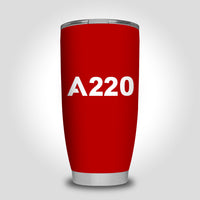 Thumbnail for A220 Flat Text Designed Tumbler Travel Mugs