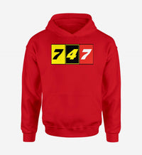 Thumbnail for Flat Colourful 747 Designed Hoodies
