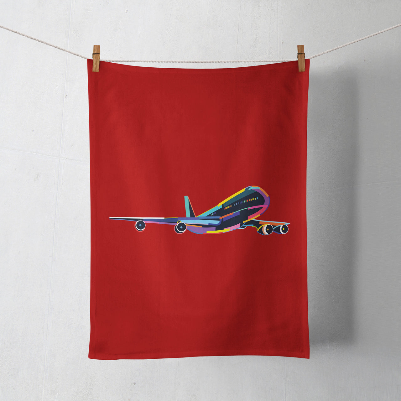 Multicolor Airplane Designed Towels