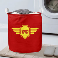 Thumbnail for Born To Fly & Badge Designed Laundry Baskets