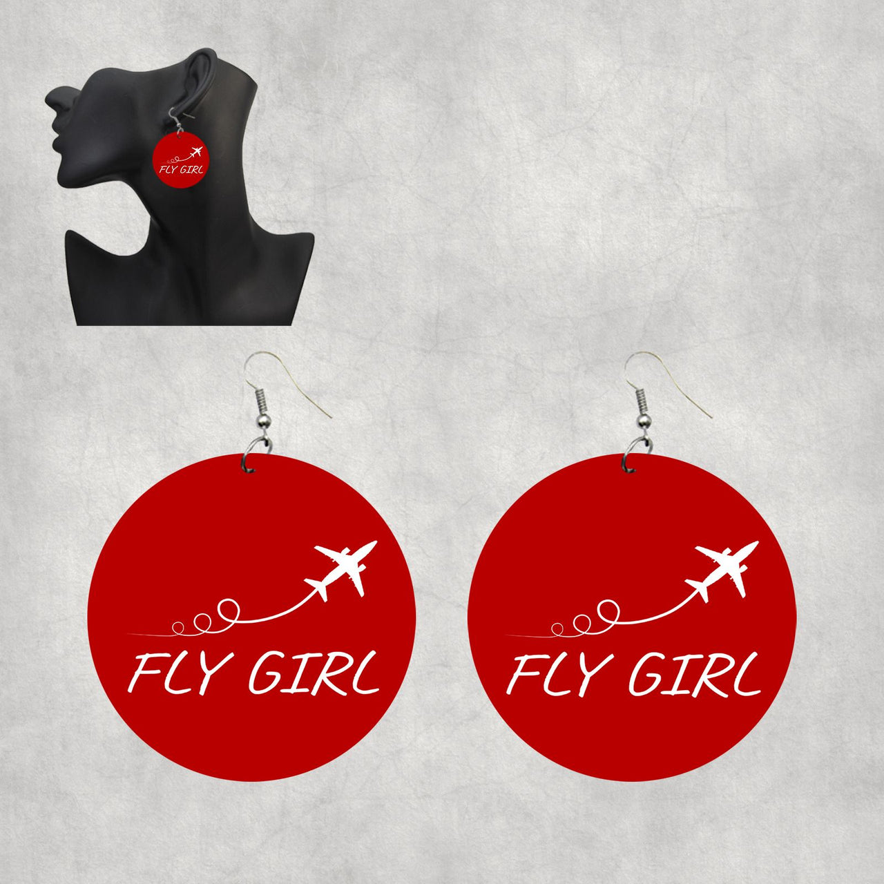 Just Fly It & Fly Girl Designed Wooden Drop Earrings