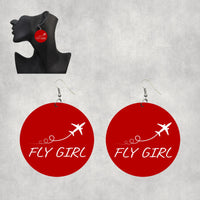 Thumbnail for Just Fly It & Fly Girl Designed Wooden Drop Earrings
