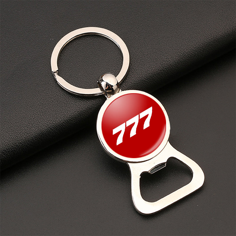 777 Flat Text Designed Bottle Opener Key Chains