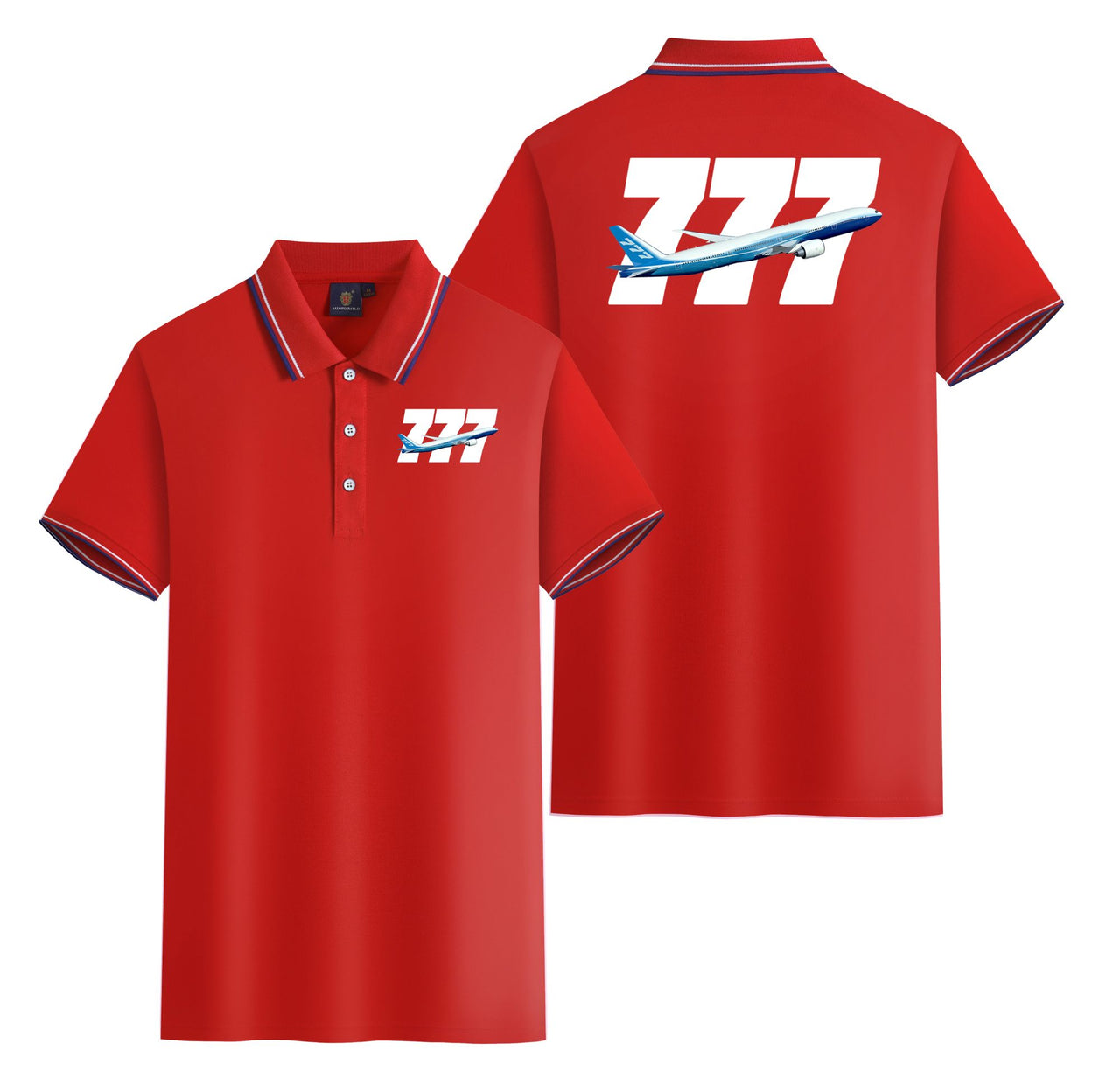 Super Boeing 777 Designed Stylish Polo T-Shirts (Double-Side)