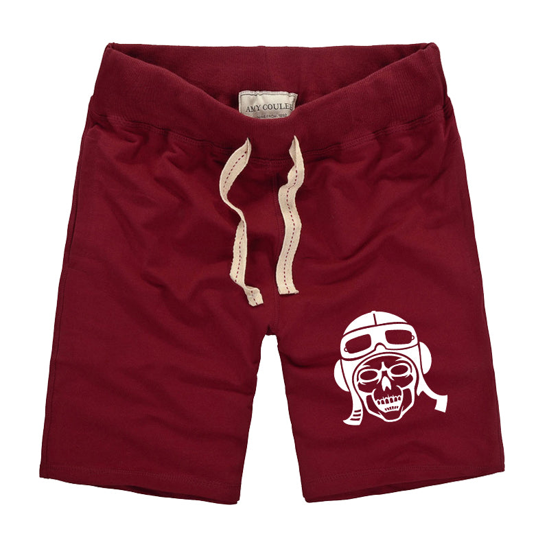 Skeleton Pilot Designed Cotton Shorts