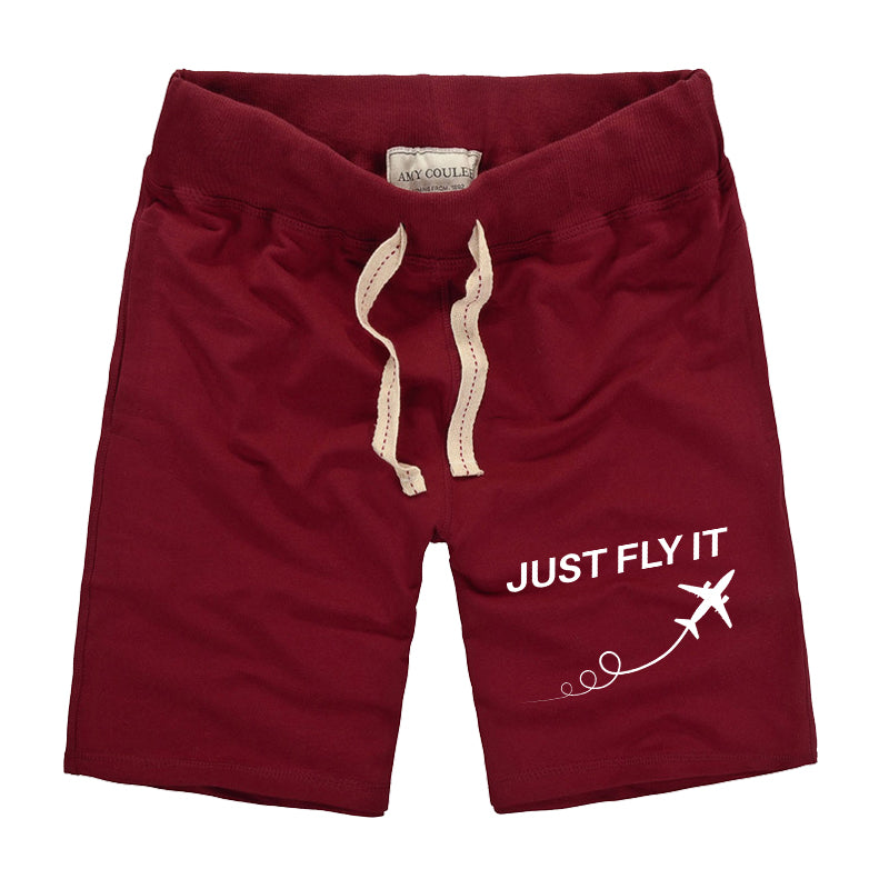 Just Fly It Designed Cotton Shorts
