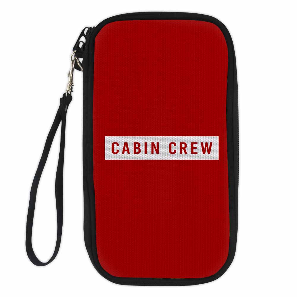 Cabin Crew Text Designed Travel Cases & Wallets