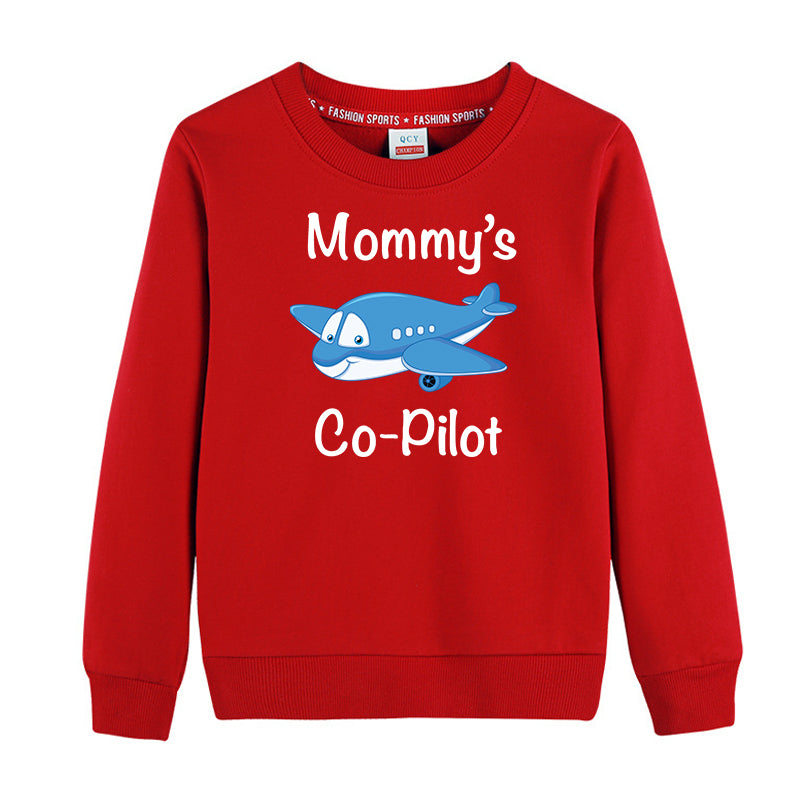 Mommy's Co-Pilot (Jet Airplane) Designed "CHILDREN" Sweatshirts