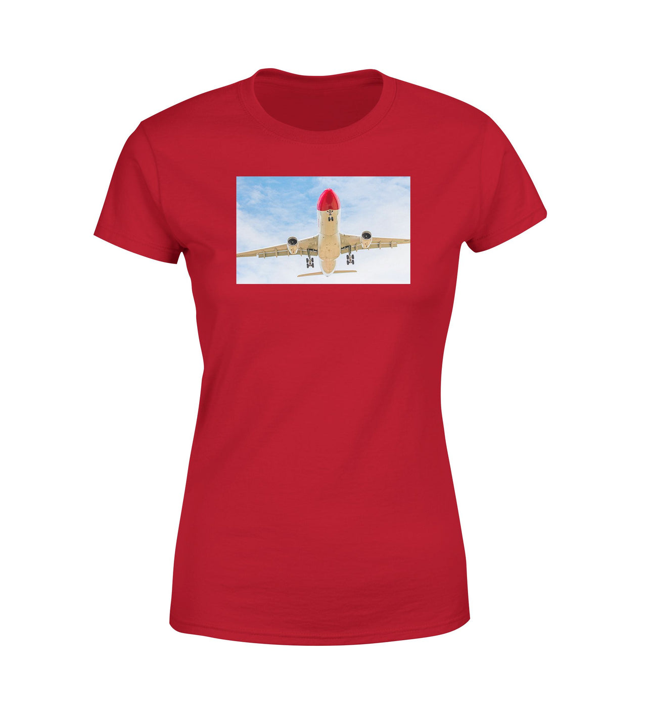 Beautiful Airbus A330 on Approach Designed Women T-Shirts