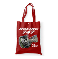 Thumbnail for Boeing 747 & GENX Engine Designed Tote Bags