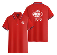 Thumbnail for Sukhoi Superjet 100 & Plane Designed Stylish Polo T-Shirts (Double-Side)