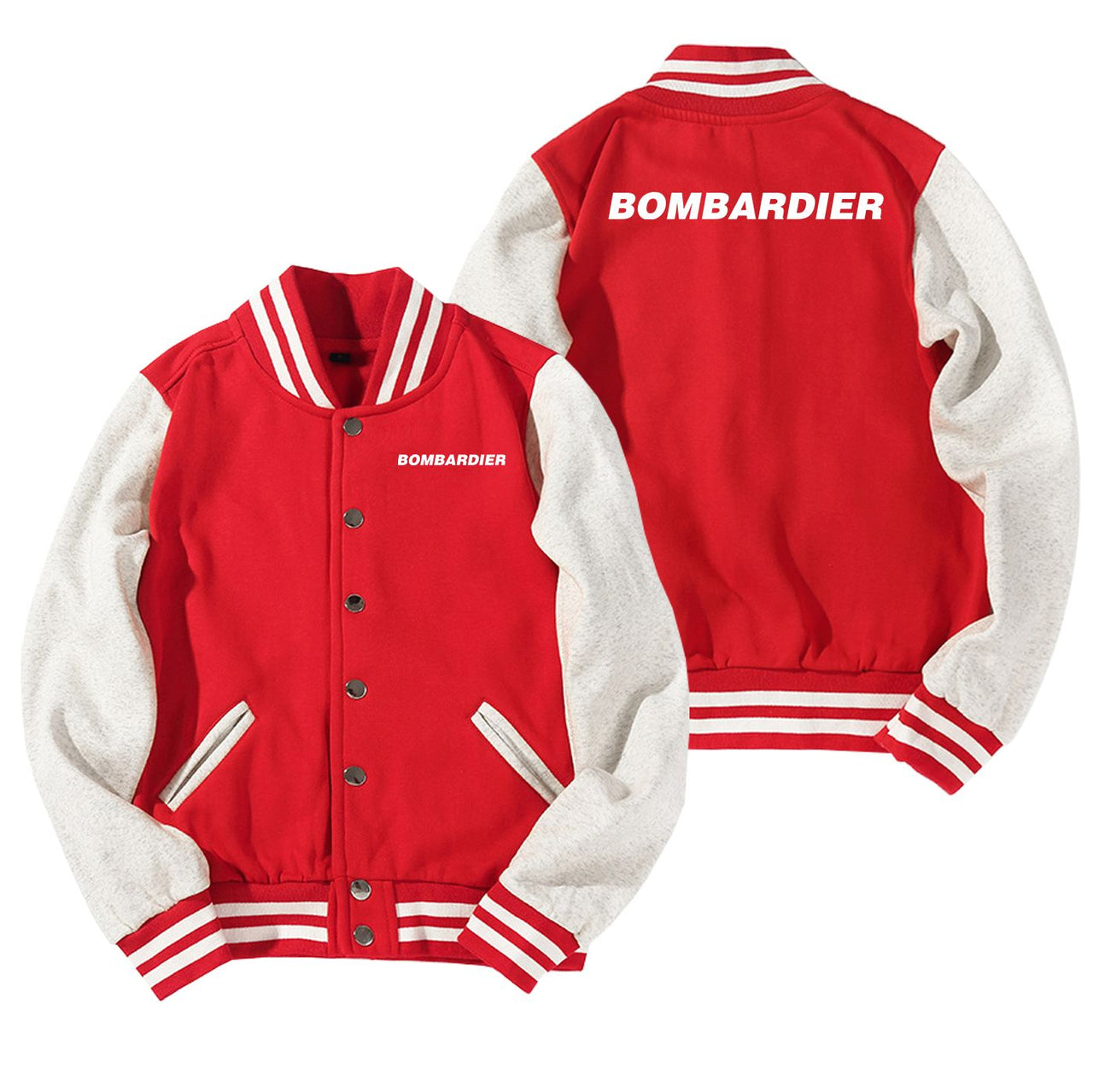 Bombardier & Text Designed Baseball Style Jackets