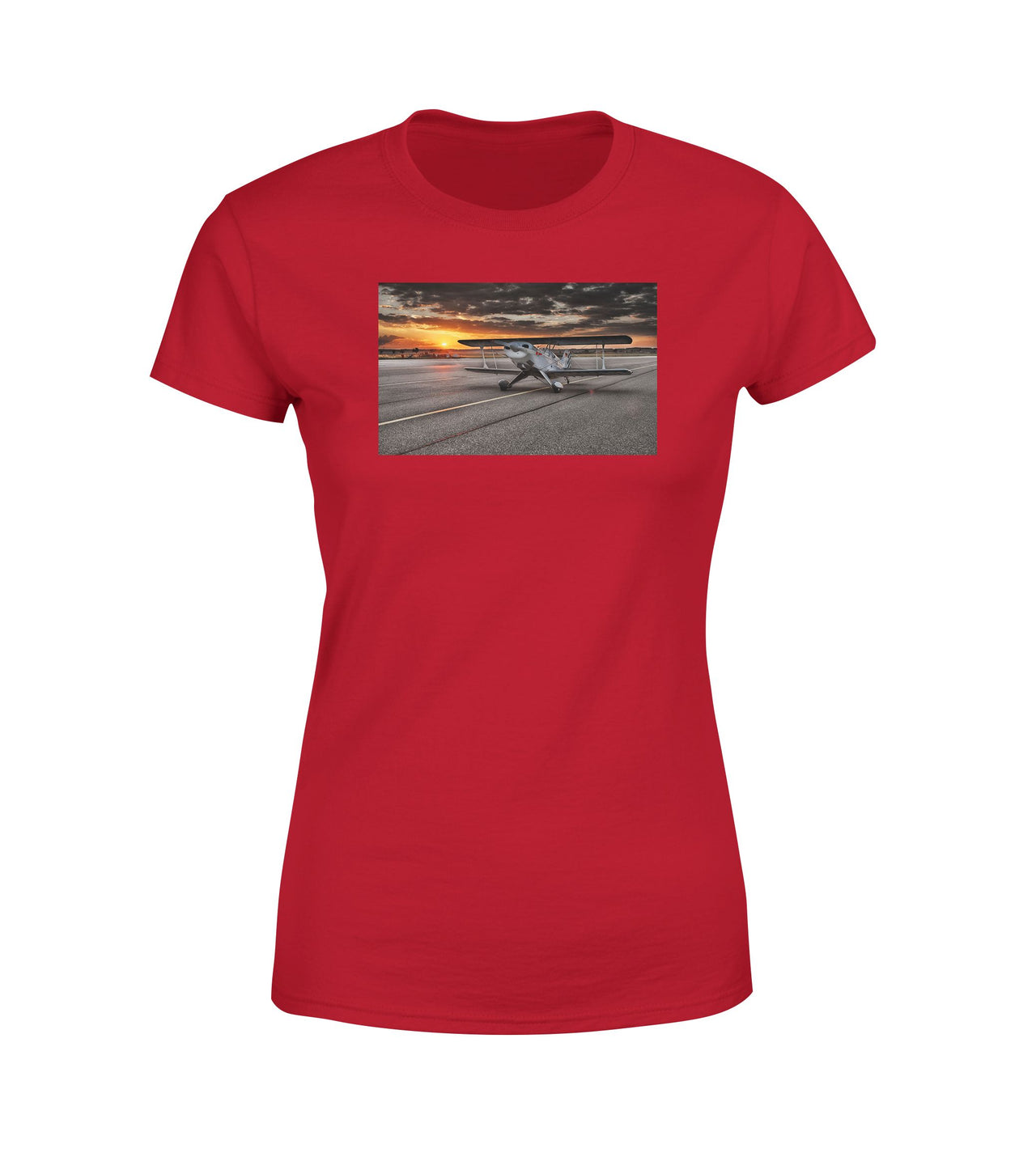 Beautiful Show Airplane Designed Women T-Shirts