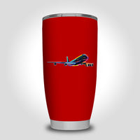 Thumbnail for Multicolor Airplane Designed Tumbler Travel Mugs