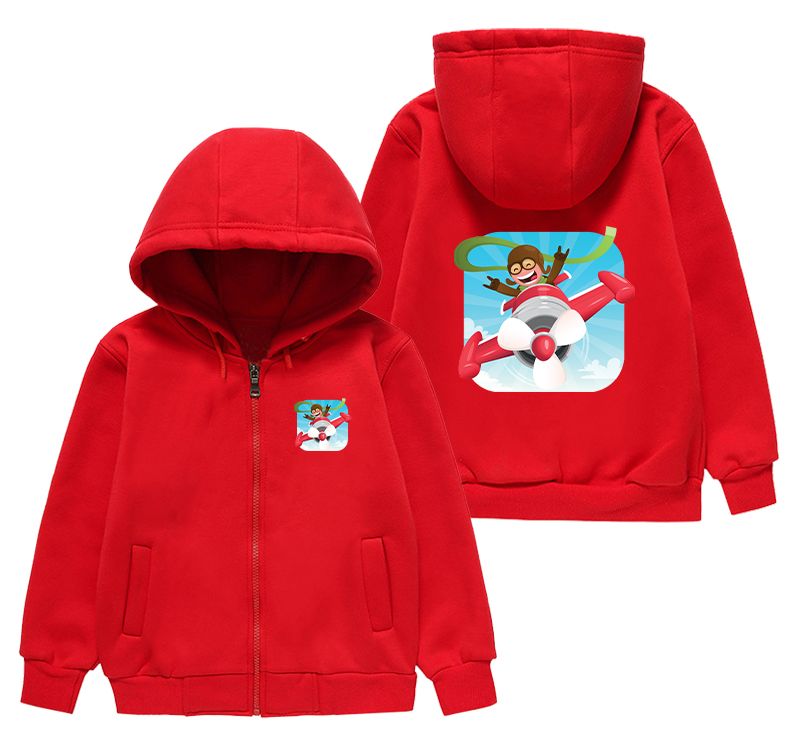 Happy Pilot Designed "CHILDREN" Zipped Hoodies