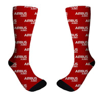 Thumbnail for Airbus A380 & Text Designed Socks