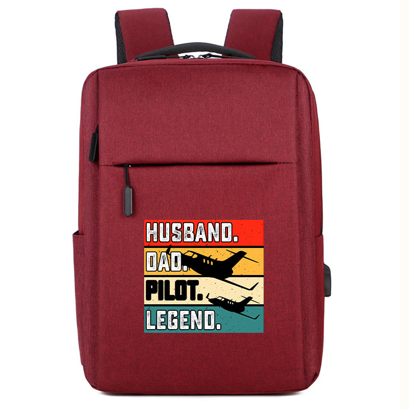 Husband & Dad & Pilot & Legend Designed Super Travel Bags