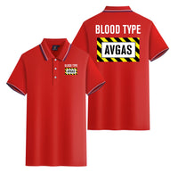 Thumbnail for Blood Type AVGAS Designed Stylish Polo T-Shirts (Double-Side)