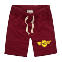 Thumbnail for Born To Fly & Badge Designed Cotton Shorts