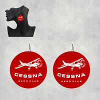 Thumbnail for Cessna Aeroclub Designed Wooden Drop Earrings