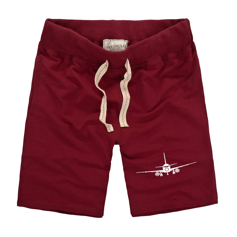 Sukhoi Superjet 100 Silhouette Designed Cotton Shorts