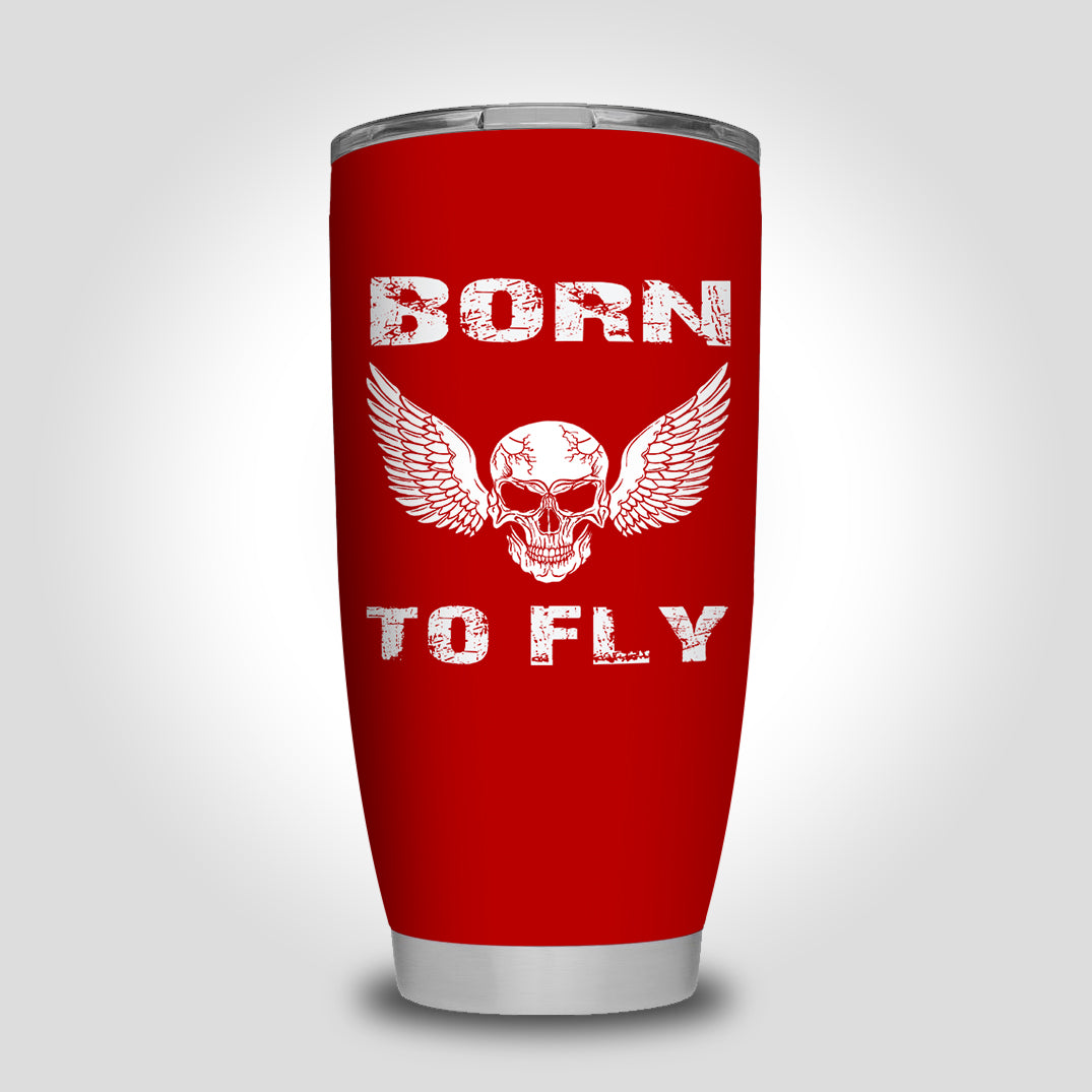 Born To Fly SKELETON Designed Tumbler Travel Mugs