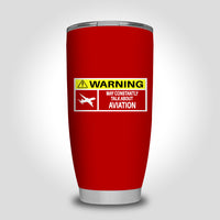 Thumbnail for Warning May Constantly Talk About Aviation Designed Tumbler Travel Mugs