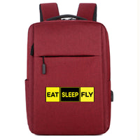 Thumbnail for Eat Sleep Fly (Colourful) Designed Super Travel Bags