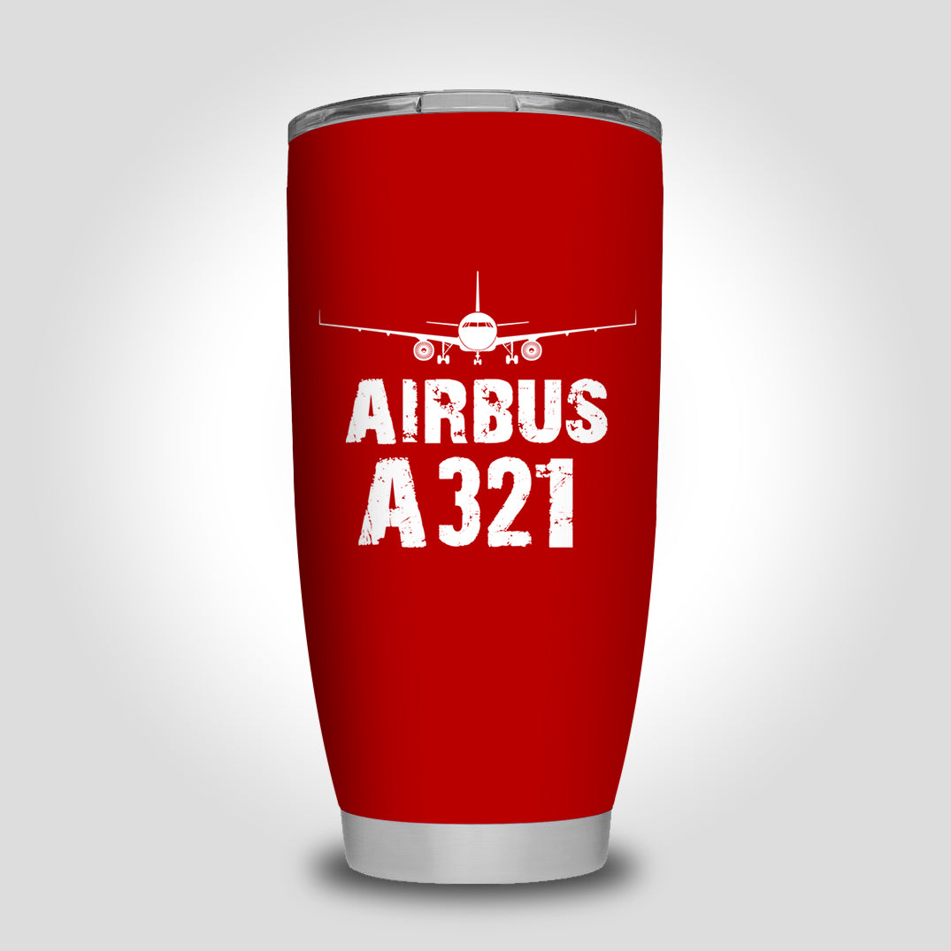 Airbus A321 & Plane Designed Tumbler Travel Mugs