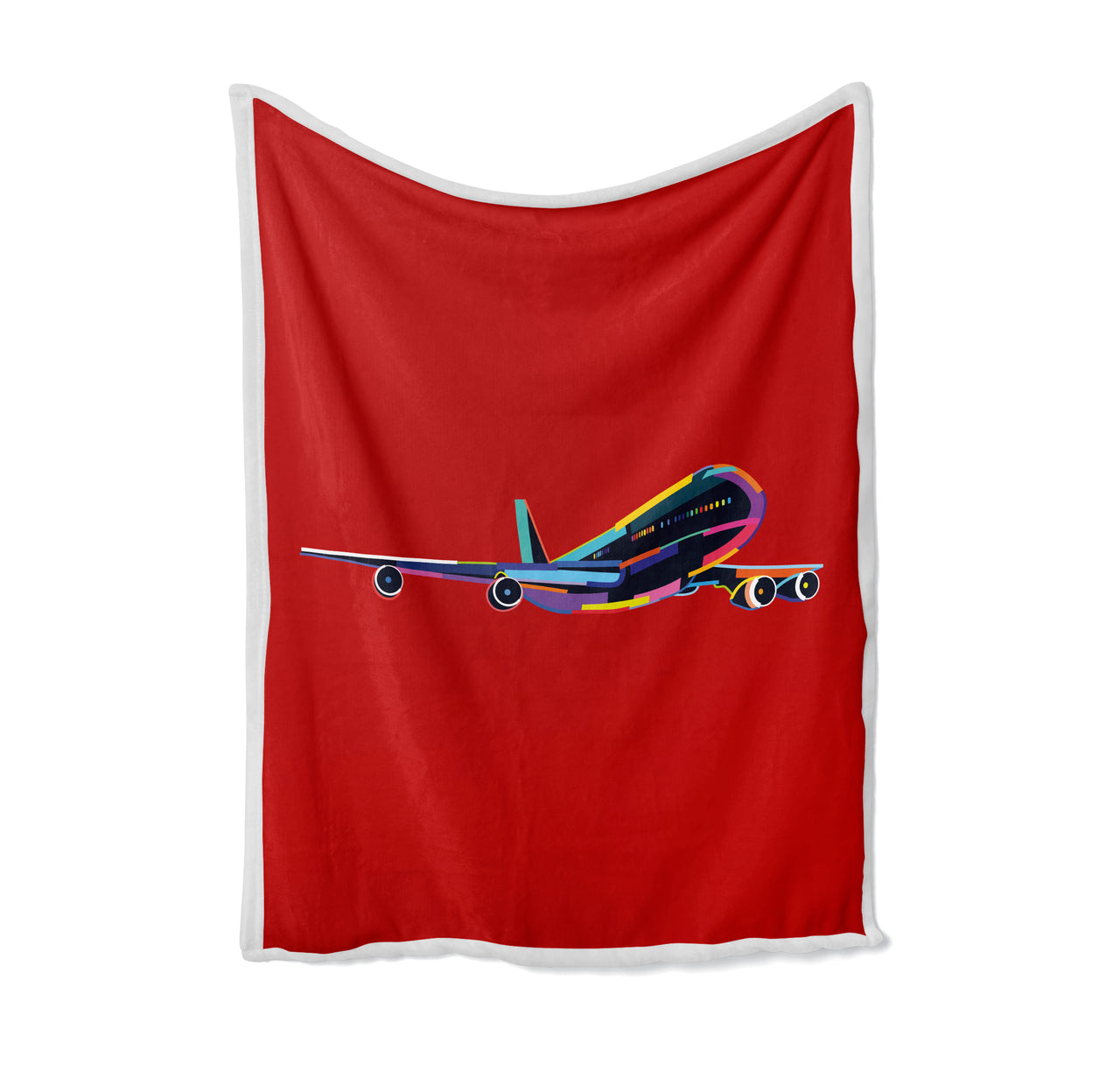 Multicolor Airplane Designed Bed Blankets & Covers