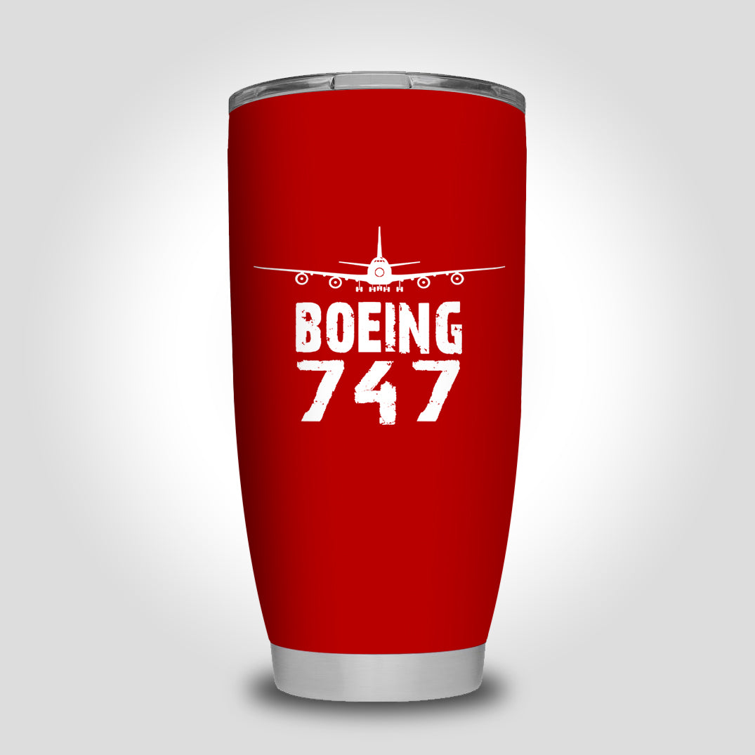 Boeing 747 & Plane Designed Tumbler Travel Mugs