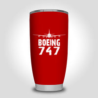 Thumbnail for Boeing 747 & Plane Designed Tumbler Travel Mugs