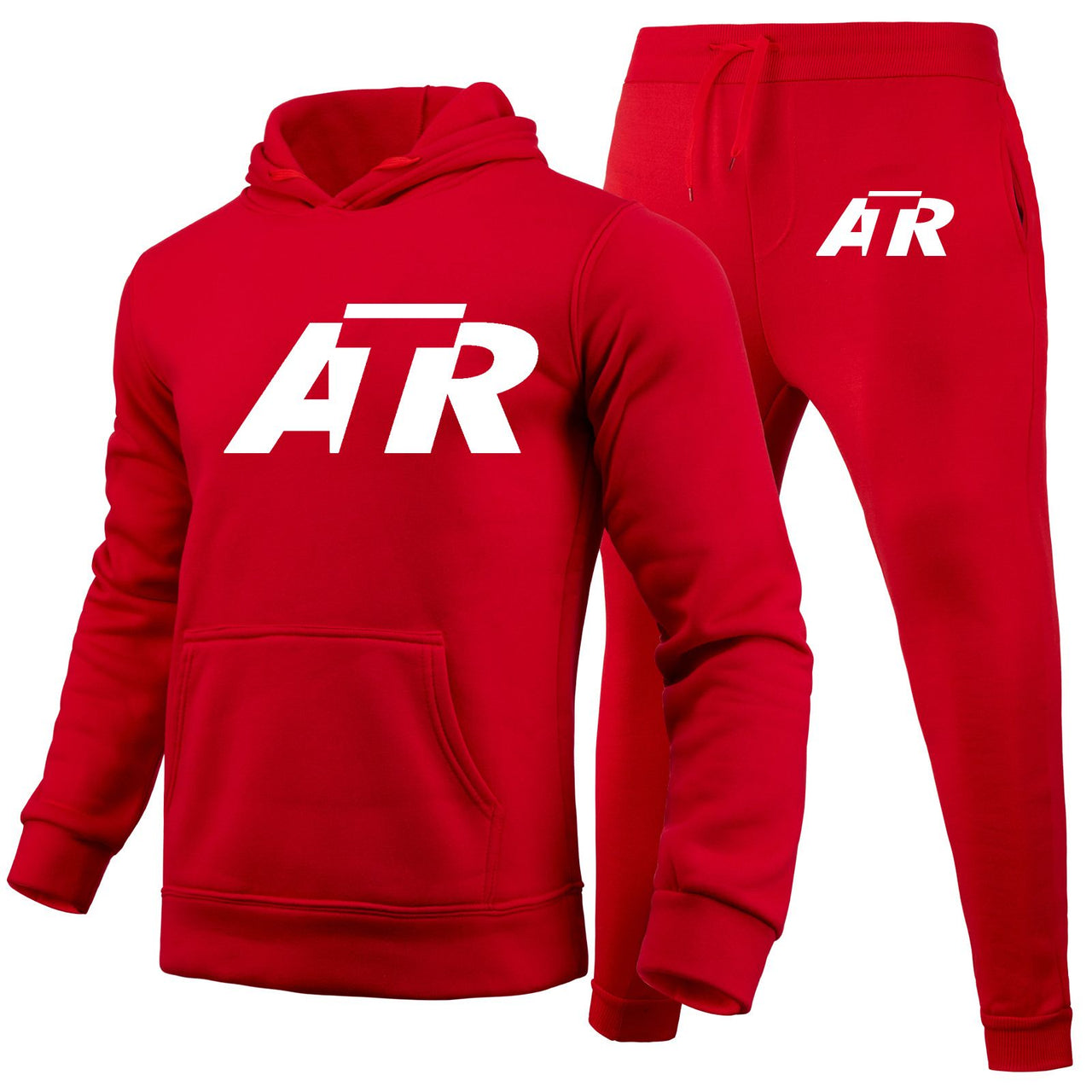 ATR & Text Designed Hoodies & Sweatpants Set