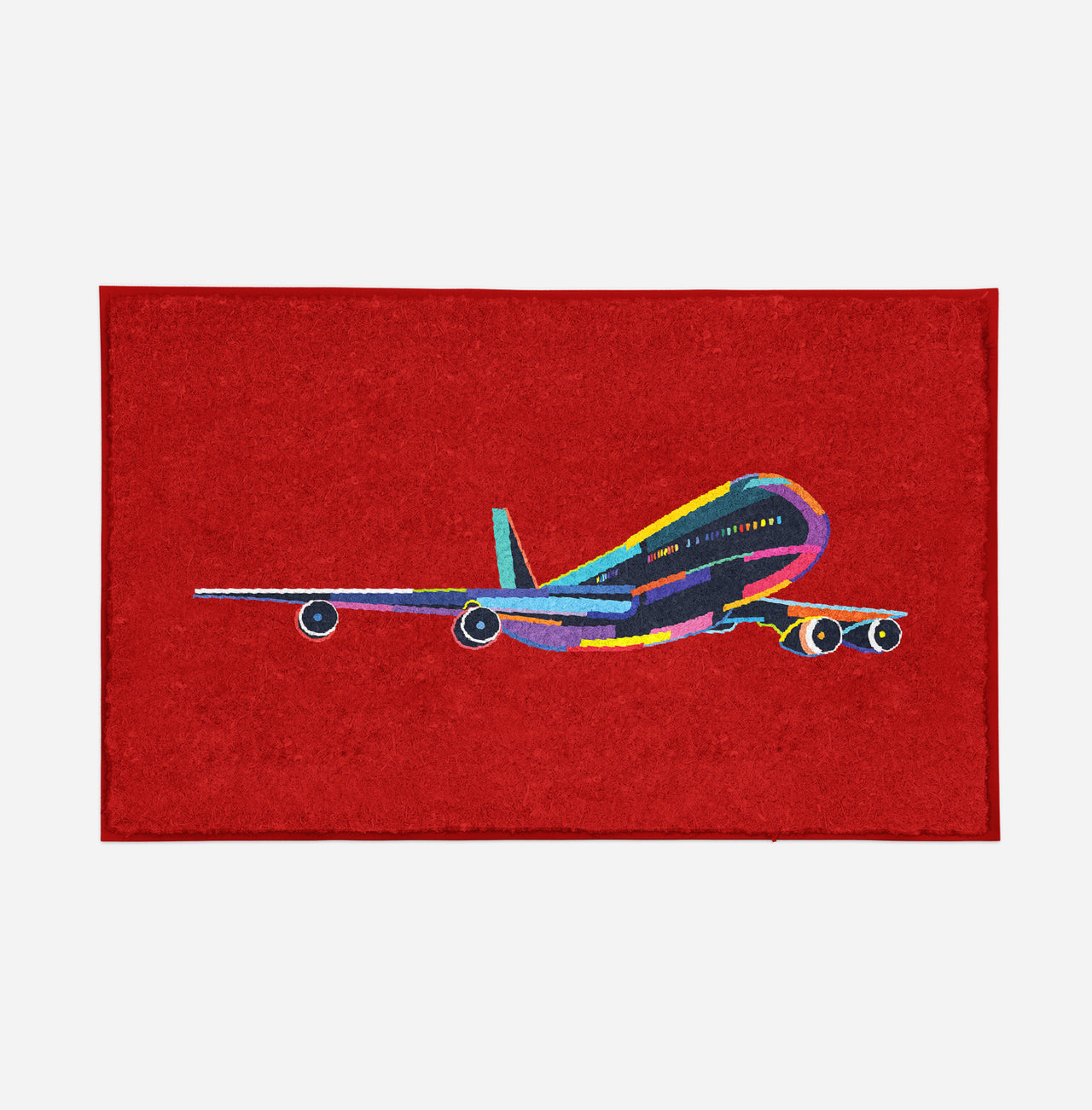 Multicolor Airplane Designed Door Mats