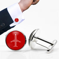 Thumbnail for Airplane Shape Aviation Alphabet Designed Cuff Links