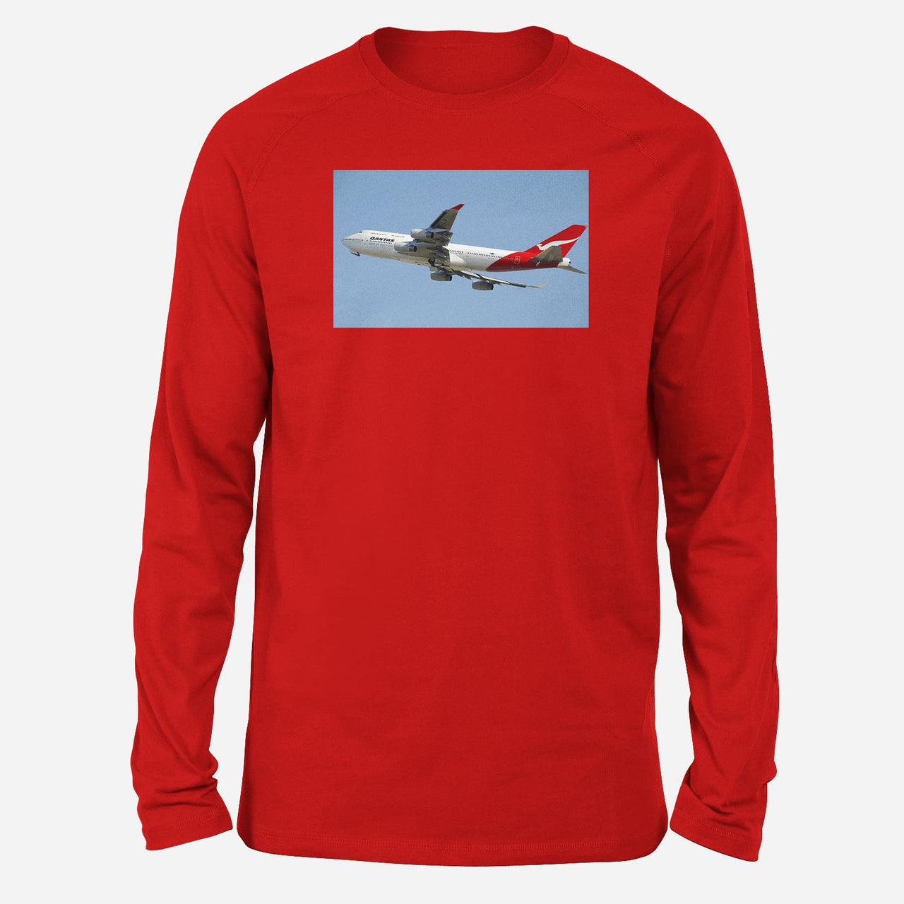Departing Qantas Boeing 747 Designed Long-Sleeve T-Shirts