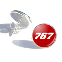 Thumbnail for 767 Flat Text Designed Stud Earrings