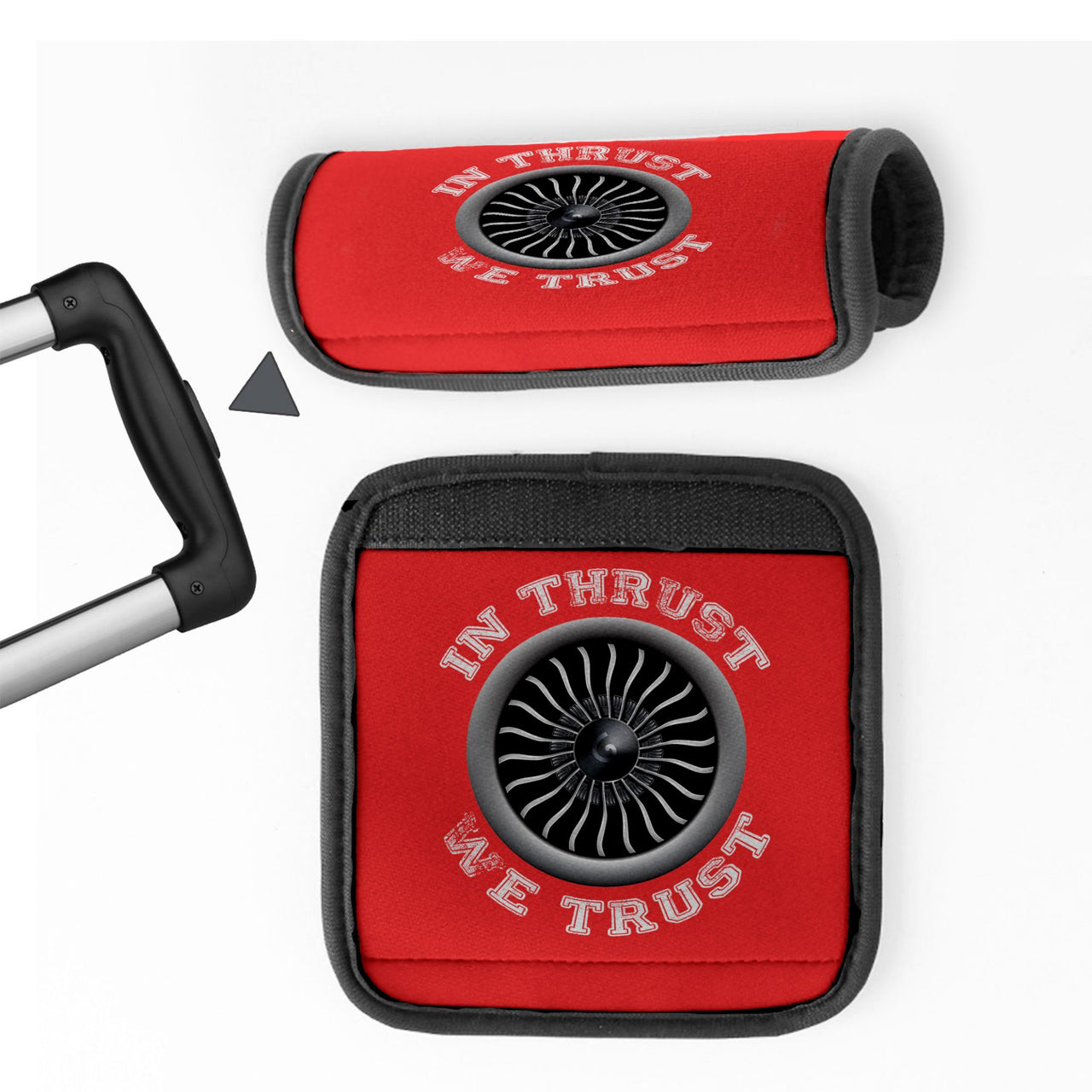 In Thrust We Trust (Vol 2) Designed Neoprene Luggage Handle Covers