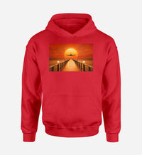 Thumbnail for Airbus A380 Towards Sunset Designed Hoodies